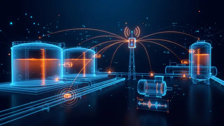 Monitoreo IoT industrial: tanques, tuberías y motores con sensores LoRaWAN